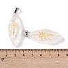 Natural Quartz Crystal Gold Sun Pattern Pendants G-L524-14P-07-3