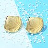 Brass Stud Earrings for Women EJEW-U036-01G-01-1