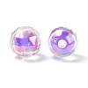 Two Tone UV Plating Rainbow Iridescent Acrylic Beads TACR-D010-06G-3