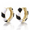 Brass Huggie Hoop Earrings EJEW-S209-04A-1