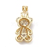 Brass Micro Pave Cubic Zirconia Pendants KK-M240-09F-3