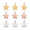 Kissitty 30Pcs 3 Colors 304 Stainless Steel Charms STAS-KS0001-15-1