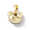 Brass Micro Pave Cubic Zirconia Pendants KK-P224-09EB-03-2