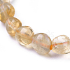 Natural Citrine Bead Stretch Bracelets BJEW-K213-62-3