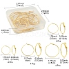 16Pcs 4 Size Brass Hoop Earring Findings KK-YW0001-95-3