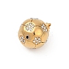 304 Stainless Steel Micro Pave Cubic Zirconia Pendants LS-STAS-D305-02G-B-2