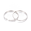 304 Stainless Steel Big Hoop Earrings EJEW-L232-036H-P-2