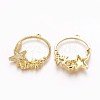 Alloy Open Back Bezel Pendants PALLOY-P180-04G-2