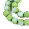 Frosted Opaque Glass Beads Strands GLAA-T032-P8mm-MBB06-3