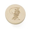 Golden Plated Round Shaped Wax Seal Brass Stamp Head STAM-S001-01G-16-1