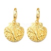 Rack Plating Shell Shape Brass Hoop Earrings EJEW-H016-43G-1