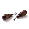 Natural Mahogany Obsidian Pendants G-F707-22-3