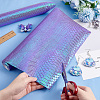 Fish-scale Pattern Laser PU Imitation Leather Fabric FIND-WH0110-262B-4