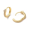 Rack Plating Brass Micro Pave Cubic Zirconia Hoop Earrings EJEW-A031-22G-2