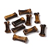 Natural Tiger Eye Dog Bone Shape Sculptures DJEW-G033-01A-04-1