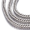 Non-Tarnish 3.28 Feet 201 Stainless Steel Cuban Link Chains X-CHS-P007-23P-2