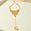 Vintage Brass Gold Coin Link Ring Bracelets for Women OX7781-5