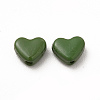Heart Spray Painted Alloy Beads FIND-G053-01N-2