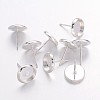 Brass Stud Earring Settings LS-IFIN-Q006-S-1