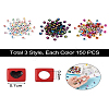 Cheriswelry 450Pcs 3 Style Opaque Acrylic Beads OACR-CW0001-02-18