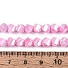 Anti-Tarnish Electroplate Glass Beads Strands GLAA-T025-6mm-14F-2