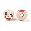 Printed Schima Wood Beads WOOD-T033-02E-2