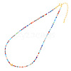 Cross with Glass Beads Necklace for Easter QJ6866-1