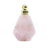 Natural Rose Quartz Perfume Bottle Pendants BOTT-PW0001-070A-1