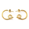 PVD Vacuum Plating 304 Stainless Steel Twist Knot Stud Earrings for Women EJEW-F319-09G-2