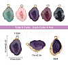 SUNNYCLUE 20Pcs 5 Style Druzy Geode Resin Pendants RESI-SC0001-85-2