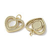 Brass Micro Pave Cubic Zirconia Pendants KK-G485-34I-G-2