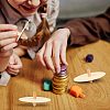 Wooden Spinning Tops WOOD-WH0027-66-6