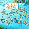 Alloy Resin Polygon Keychains KEYC-TADJ0002-03G-X-3