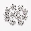 Tarnish Resistant 5-Petal 304 Stainless Steel Flower Bead Caps STAS-L205-09C-1