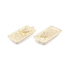 Brass Micro Pave Clear Cubic Zirconia Pendants KK-G432-18G-3