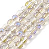 Transparent Electroplate Glass Beads Strands GLAA-T032-T4mm-C07-1