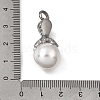 304 Stainless Steel & ABS Plastic Pearl Memorial Pendants PL-CBA387B-01P-3