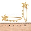 Starfish 304 Stainless Steel Safety Pins Brooch Findings SA-CBA098D-16H-G03-3