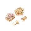 Brass Micro Pave Cubic Zirconia Box Clasps KK-B100-035G-2