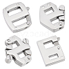 4Pcs 4 Styles 304 Stainless Steel Adjustable Clasps STAS-UN0039-88-1