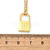 304 Stainless Steel Rolo Chain Pendant Necklaces NJEW-S444-01G-23-3