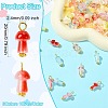 80Pcs 8 Colors Glass Pendants PALLOY-CJ00150-2