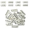 DIY Inspirational Word Tibetan Style Alloy Pendants Keychain Making Kits DIY-YW0008-81-4