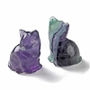 Natural Fluorite Carved Figurines Statues for Home Desktop Decoration DJEW-A015-01C-2