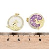 Brass Micro Pave Cubic Zirconia Pendants KK-I723-06G-3