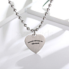 Stainless Steel Heart Pendant Girls Letter Necklaces JH2585-3