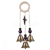 Halloween Theme Iron Bell Pendant Decoration HJEW-JM02477-1