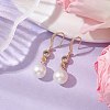 Acrylic Pearl Pendants Dangle Earrings EJEW-JE06017-2