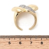 Brass Micro Pave Clear Cubic Zirconia Cuff Rings for Women RJEW-H262-01G-5