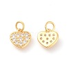 Brass Micro Pave Cubic Zirconia Charms ZIRC-F106-07G-2